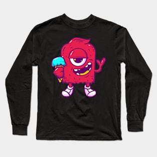 Monster cute ice cream Long Sleeve T-Shirt